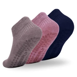 3 Pairs Solid Color Yoga Socks Women Fitness Running Hiking Playing Sports Dispensing Anti slip Pilates Socks