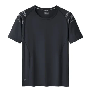 Men Sport Quick Dry Microfiber Round Neck Short Sleeve T-shirt  Fastdry Cool max Anti bacterial Training Jersey Yhomie