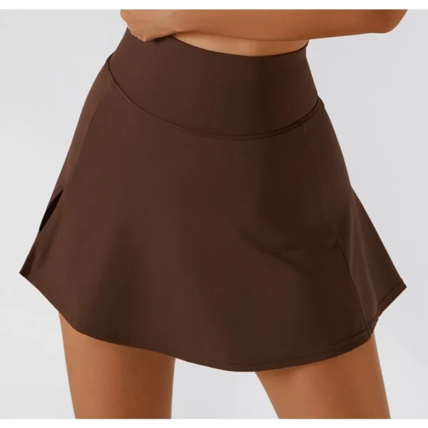 AirActive StyleMove Skirt 2 In 1 High Waist Yoga Skirt Built in Shorts Anti Exposure Design Barely There Feel Ultra Soft and Comfortable Perfect for Yoga Running and Fitness