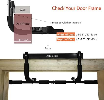Ally Peaks Pull Up Bar for Doorway Thickened Steel