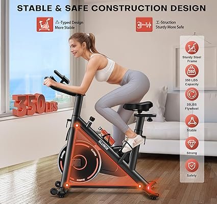 Exercise Bike Adjustable Magnetic Resistance Stationary Bikes for Home